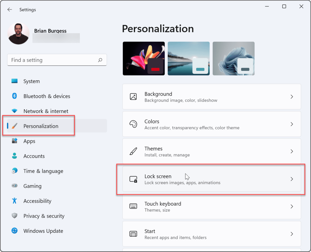 Personalizēšana izmanto ekrānsaudzētājus operētājsistēmā Windows 11