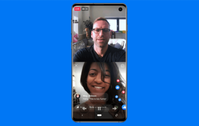 Facebook atgriežas Live With, kas ļauj lapu administratoriem vai profilu īpašniekiem izvēlēties viesi, kurš mobilo apraides laikā varētu dzīvot kopā ar viņiem.