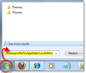 ielādējiet motīvu mapi savā lietojumprogrammā un lietojiet profila atrašanās vietu Windows 7