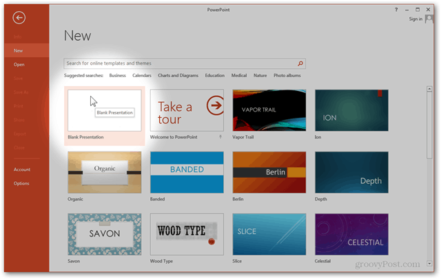 Office 2013 veidne Izveidot Izveidojiet pielāgotu dizainu POTX pielāgojiet slaidus slaidiem Apmācība, kā tukšot prezentāciju