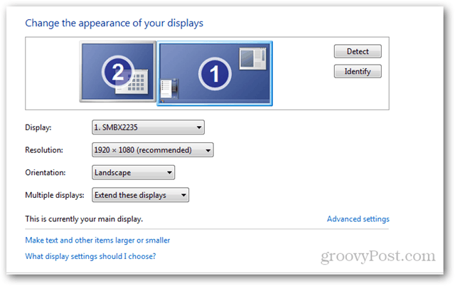 ekrāna izšķirtspēja Windows 7 Windows 8 piedāvā izšķirtspējas pozīciju