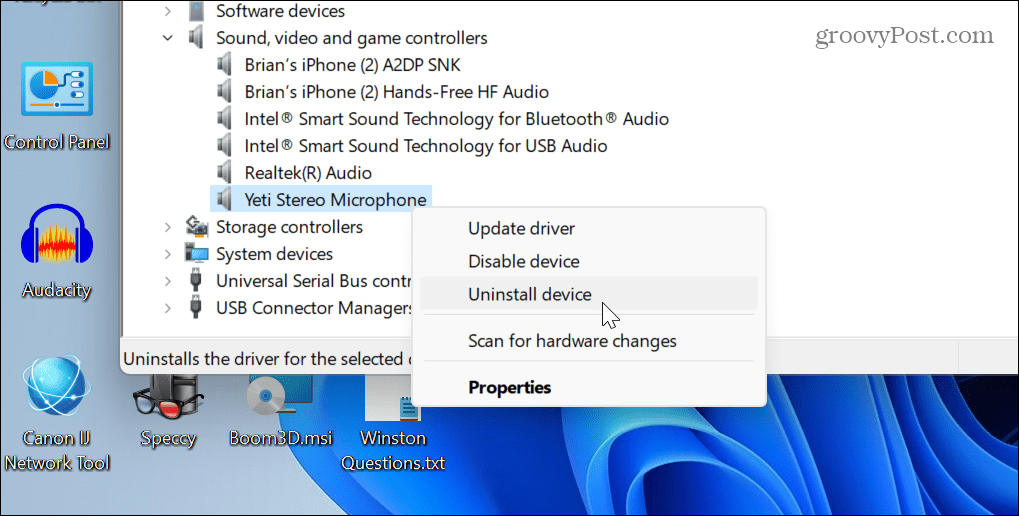 Atiestatiet audio iestatījumus operētājsistēmā Windows 11