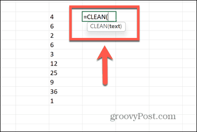 Excel tīrīšanas funkcija