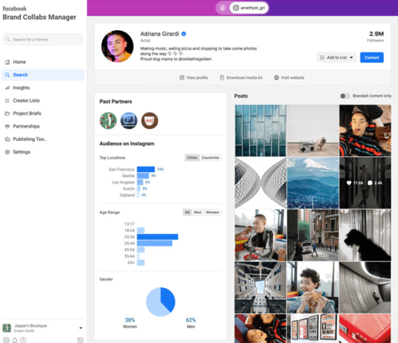 Instagram Brand Collab Manager un Pinterest Trends rīks: sociālo mediju eksaminētājs