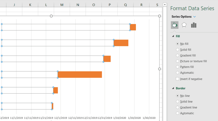 notīrīt datu sērijas programmā Excel