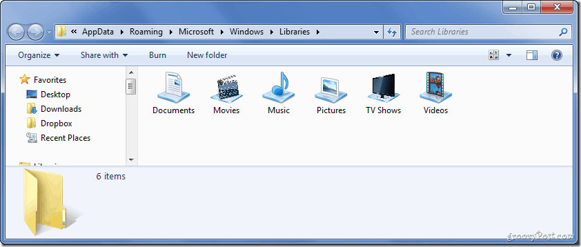 Padomi, kā nomainīt Windows 7 bibliotēkas ikonu
