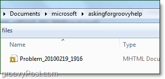 Windows 7 problēmu darbību fails būs zip faila iekšpusē