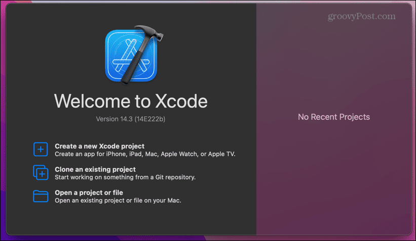 xcode palaišanas ekrāns