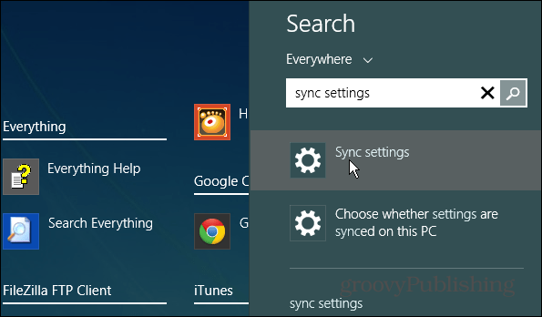 Meklēt operētājsistēmā Windows 8.1