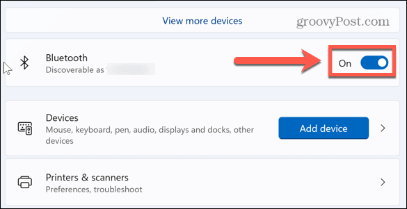 Windows 11 Bluetooth ieslēgts