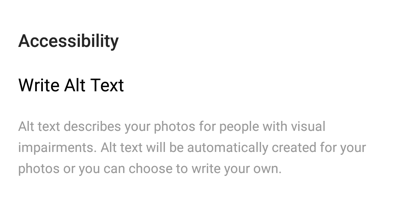 Kā Instagram tekstam pievienot alt tekstu, alt teksta apraksts un kādam mērķim tas kalpo