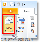 Rakstiet jaunu e-pasta ziņojumu programmā Outlook 2010