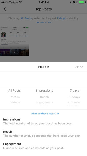 instagram biznesa profila ieskatu filtrs