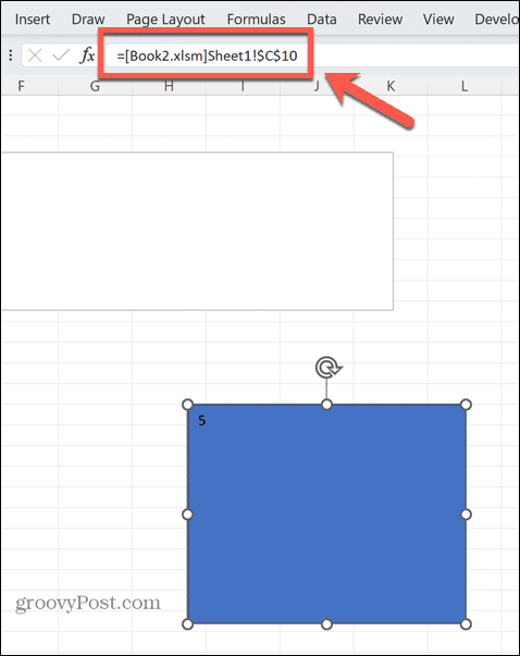 Excel formas ārējā saite