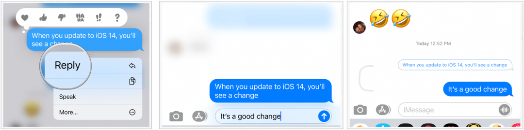 iOS 14 iekļautie ziņojumi