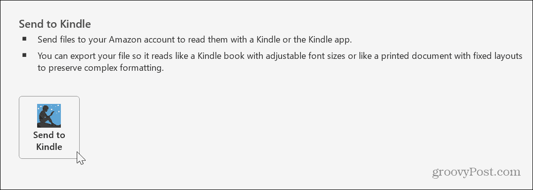 Nosūtiet Word dokumentus uz Kindle 