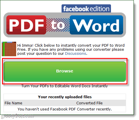 Pārlūkot PDF uz vārdu Facebook