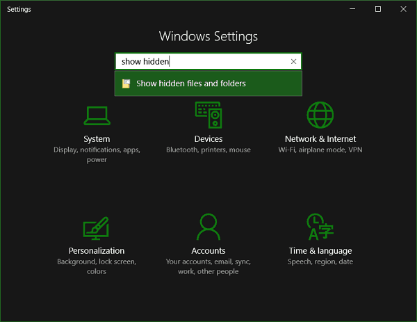 Kā Windows 10 parādīt slēptos failus un mapes