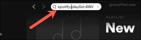 Spotify meklēšana pēc atskaņošanas saraksta URI