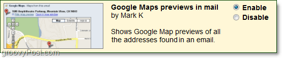 Google Maps priekšskatījumu pārskats pakalpojumā Gmail Labs