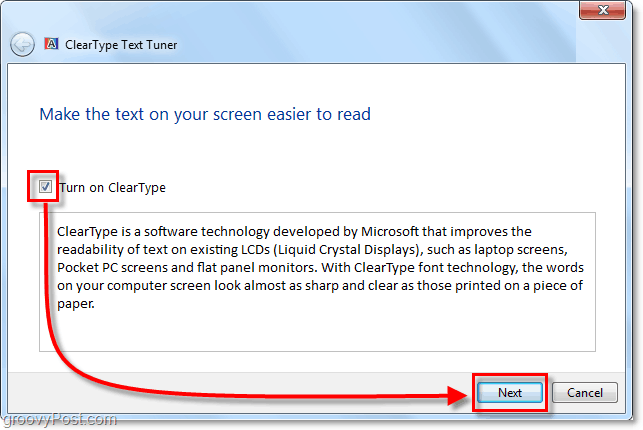Kā vieglāk lasīt tekstu sistēmā Windows 7, izmantojot