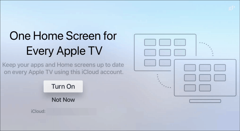 Viens sākuma ekrāns katram Apple TV