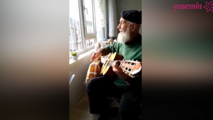 Vectēvs spēlē un ar ģitāru stāsta 'Ah melu pasaule'!