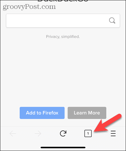 Pieskarieties cilnes pogai pārlūkprogrammā Firefox iOS