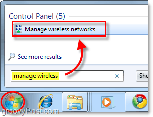 pārvaldīt bezvadu tīklus Windows 7