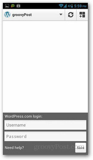 WordPress for android-stats-login