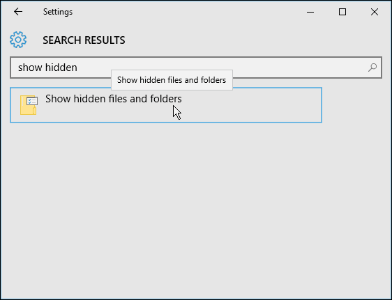 Windows 10 iestatījumu meklēšana