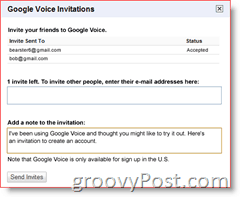 Google balss ielūguma ekrānuzņēmums