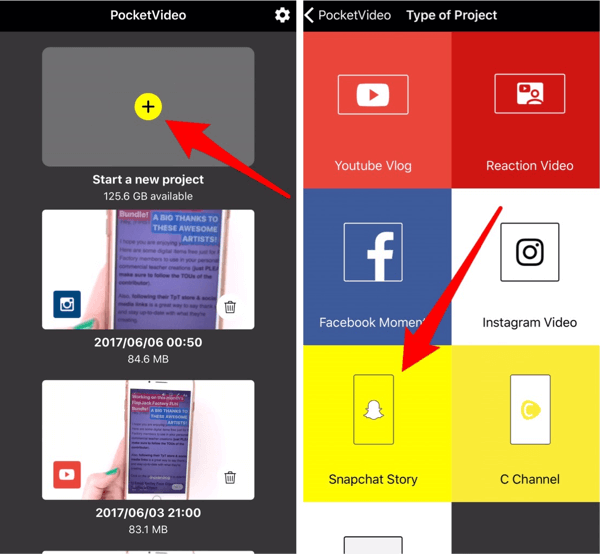 Pieskarieties Snapchat Story, lai izveidotu saturu savam Instagram stāstam.