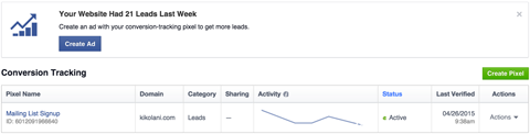 facebook reklāmguvumu uzskaites pārskats