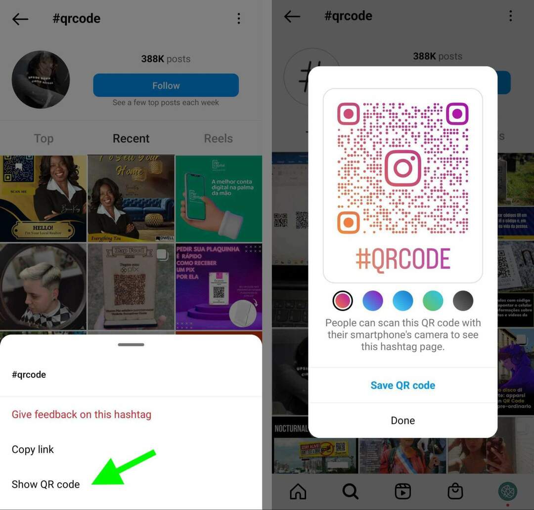kā-izveidot-instagram-qr-code-to-share-hashtag-pages-customize-color-scheme-save-share-ar-audience-qrcode-example-9