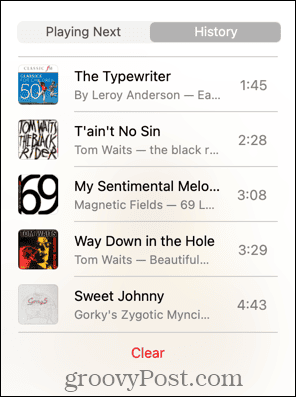 Apple mūzikas vēstures saraksts mac