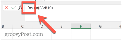 Excel formulas joslas kursors pa labi no apostrofa