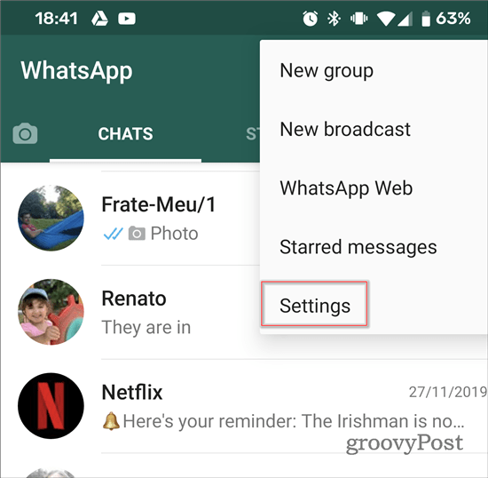 WhatsApp pārtrauc pievienot iestatījumus grupām
