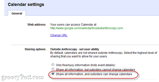Rādīt privātās adreses URL Google Apps kalendārā