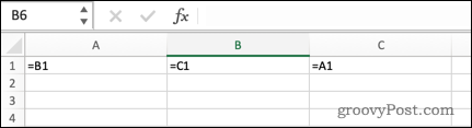 Netieša apļveida atsauce programmā Excel