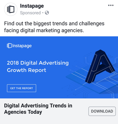 Facebook reklāmas paņēmieni, kas sniedz rezultātus, piemēram, Instapage piedāvā gadījumu izpēti