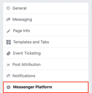 Iesniegt cilnē Facebook Messenger Discover, 1. darbība.