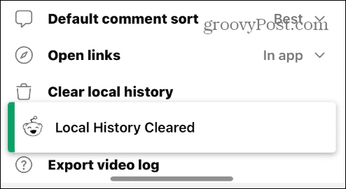 Izdzēsiet savu Reddit vēsturi