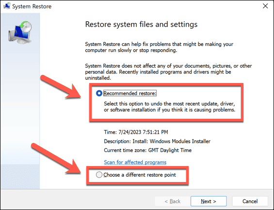 Windows 11 atjaunošanas iespējas