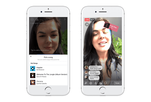Facebook testē Lip Sync Live - jaunu funkciju, kas paredzēta, lai lietotāji varētu izvēlēties populāru dziesmu un izlikties, ka dziedāt to Facebook tiešraidē.