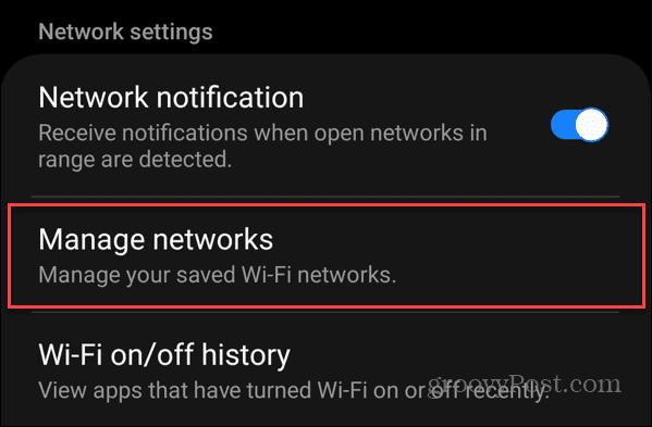 aizmirstiet par Wi-Fi savienojumu operētājsistēmā Android
