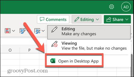 Excel atvērt darbvirsmas lietotnē