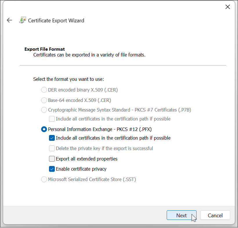 Šifrējiet failus un mapes operētājsistēmā Windows 11