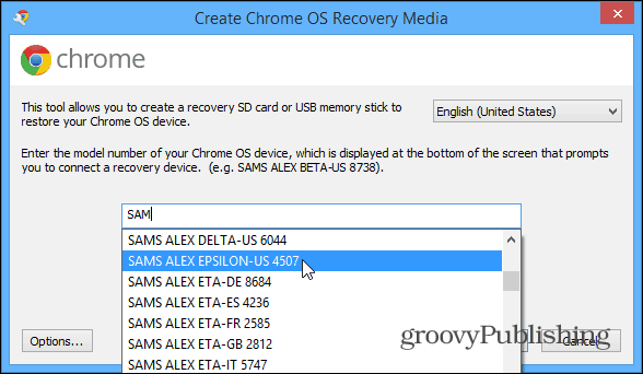 Chrome OS atkopšana