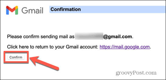 gmail apstiprināt aizstājvārdu